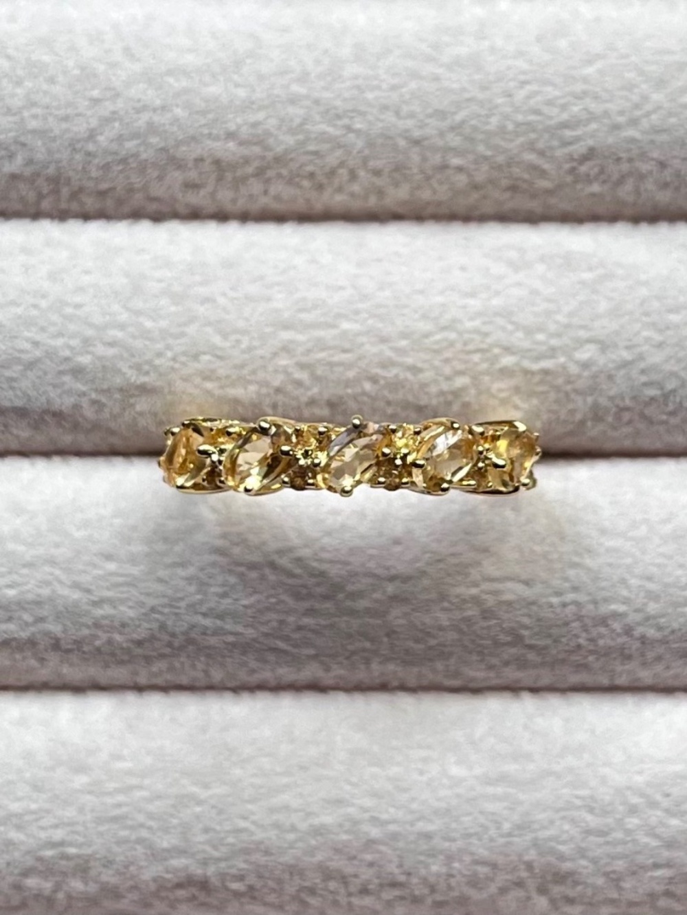 R112 | Genuine Citrine 5 Stone Ring